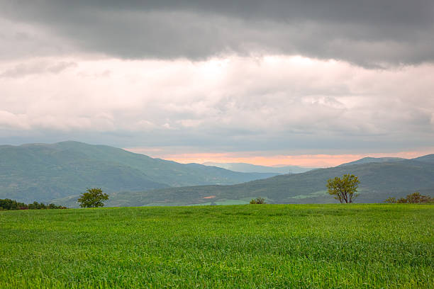 Idyllic countryside landscape stock photo