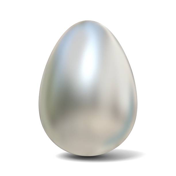 istock Silver, steel, metal egg. 3D 513432868