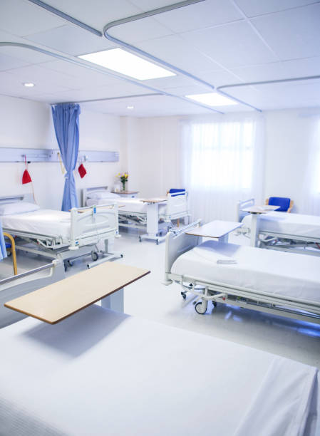 Empty beds in hospital room  ward stock pictures, royalty-free photos & images
