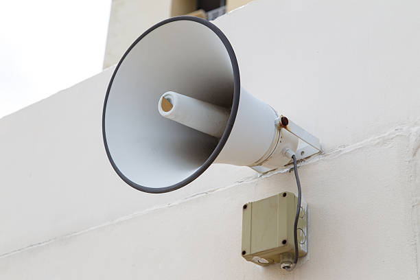 istock Outdoor Speaker For announce Message to Public 513442625