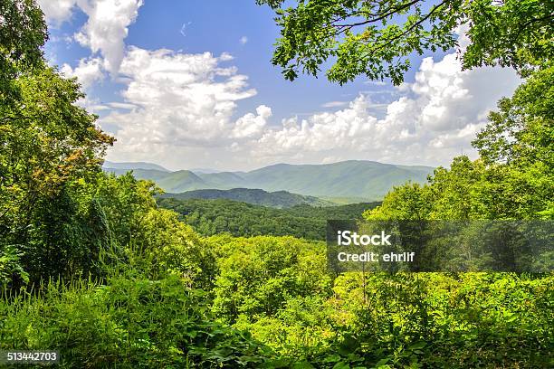 Smoky Mountain Horizon Stock Photo - Download Image Now - Clear Sky, Environmental Conservation, Green Color