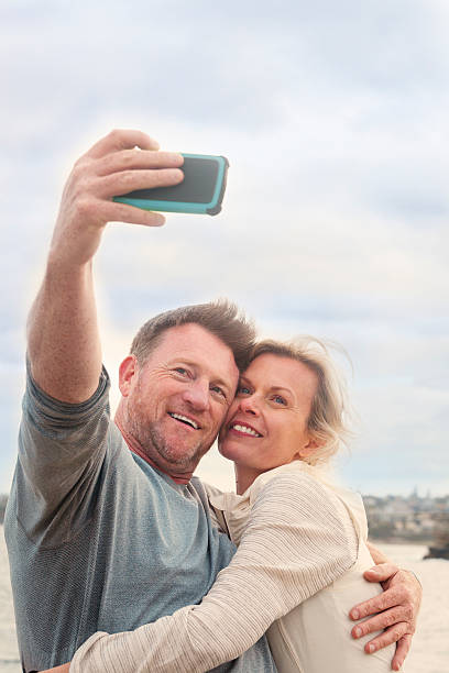 istock Mature couple taking a selfie 513442706