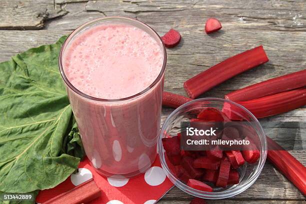 Rhubarb Smoothie Stock Photo - Download Image Now - Rhubarb, Smoothie, Antioxidant