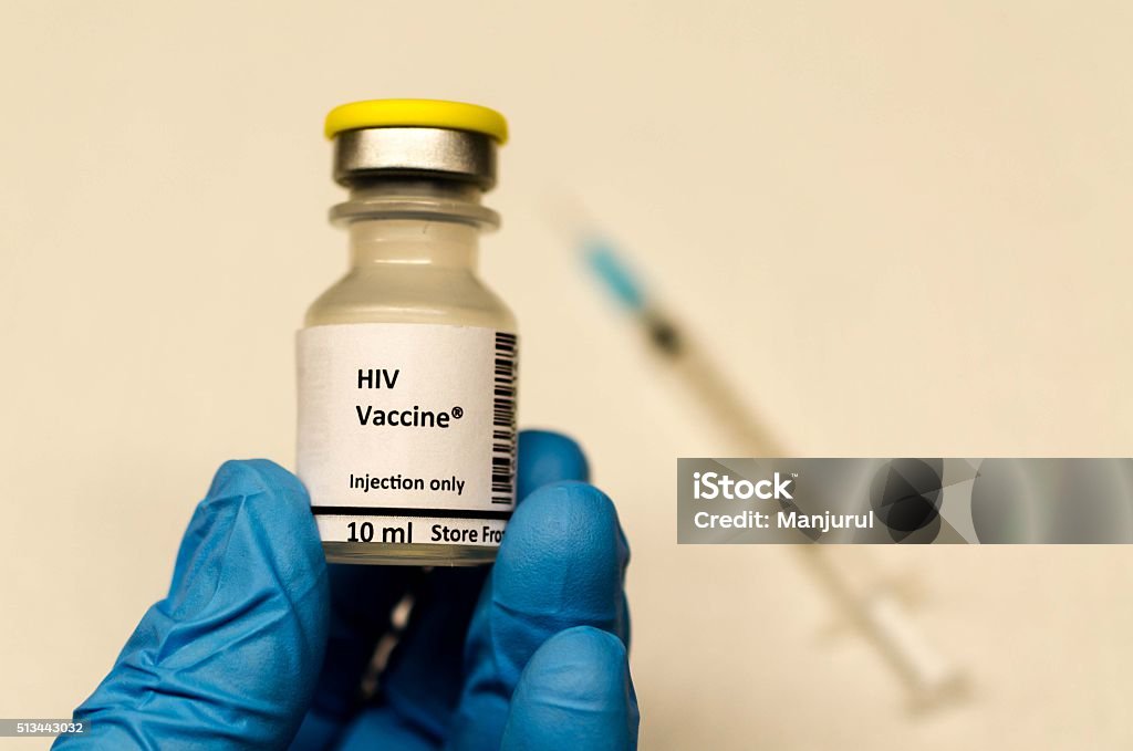 HIV vaccine fictitious HIV vaccine AIDS Stock Photo