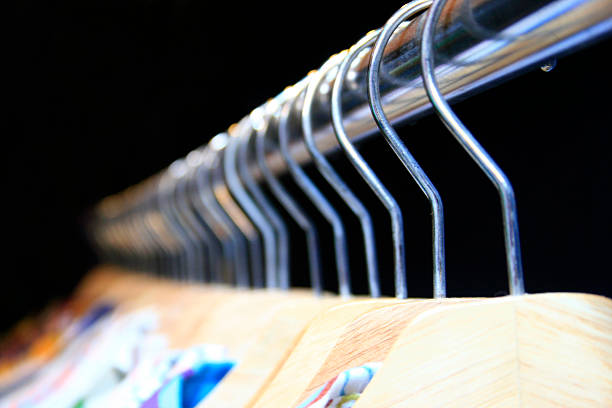 istock Clothes hang on a shelf 513443251