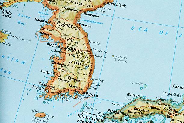 istock Map of South Korea 513445076