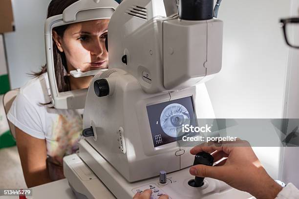 Retinal Exam Stock Photo - Download Image Now - Medical Exam, Eye, Medical Test