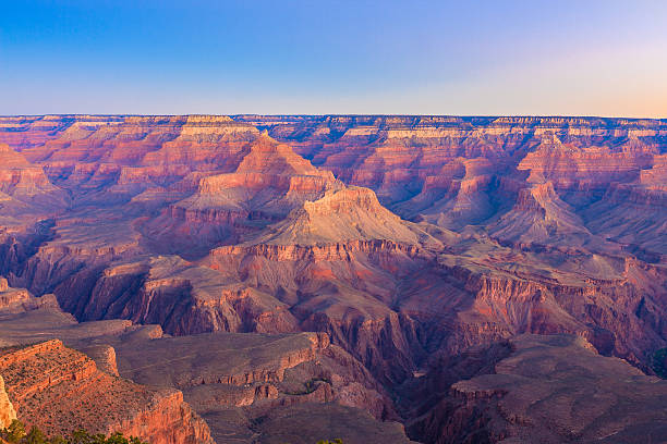 grand canyon lever du soleil de mather point - grand view point photos et images de collection