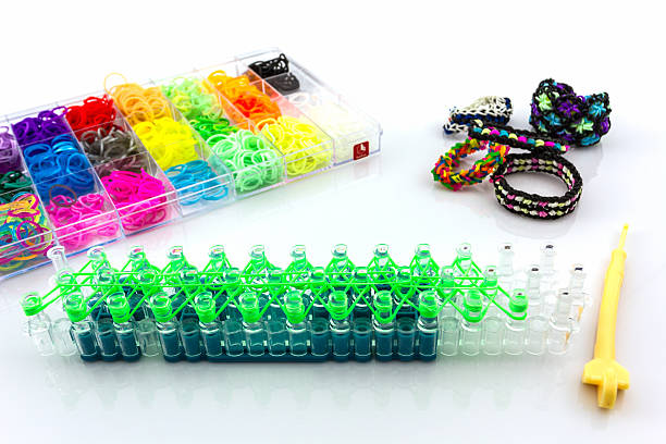 istock Colorful of elastic rainbow loom bands . 513446715