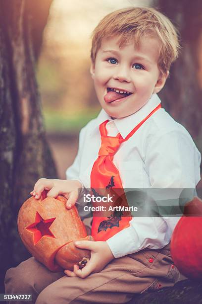 Boy Celebrating Halloween Stock Photo - Download Image Now - Boys, American Culture, Autumn