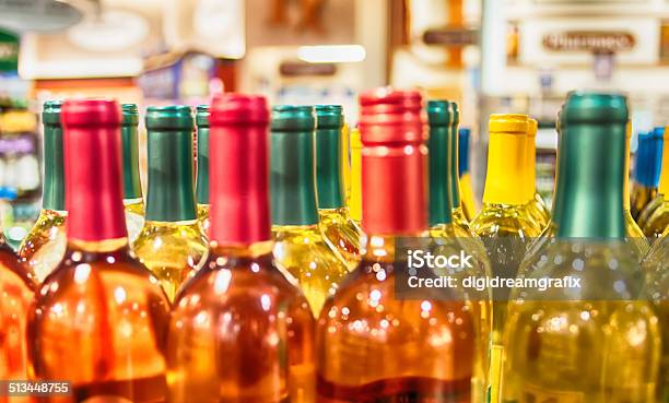 Bottles Of Wine Shot With Limited Depth Of Field Stock Photo - Download Image Now - Alcohol Abuse, Arrangement, Backgrounds