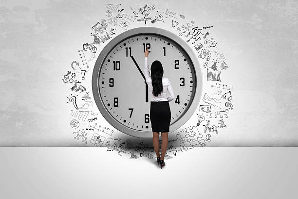 istock business woman pointing time 513449127