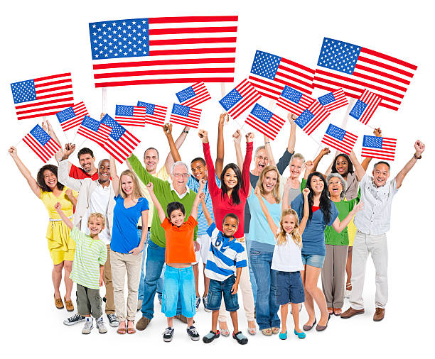 istock Diverse Cheerful People Celebrating Independence Day 513468449