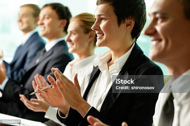 At Lecture Stock Photo - Download Image Now - Achievement, Adult, Applauding