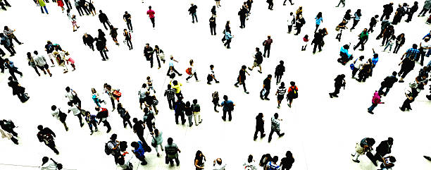 istock Urban Crowd. Aerial View 513468619