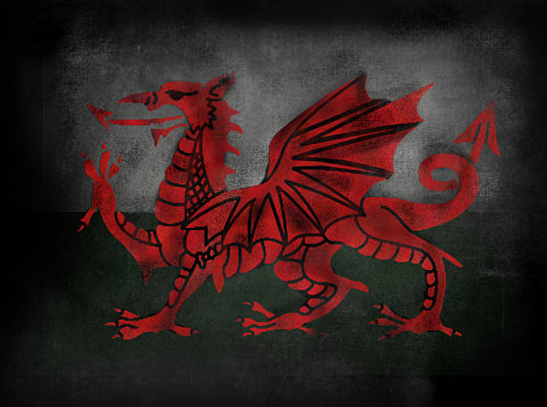 istock Welsh Flag in Chalkboard blackboard illustrative style 513469655