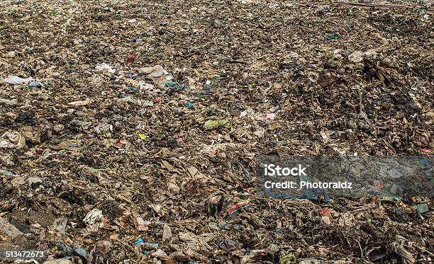 Pile Of Domestic Garbage In Landfill Stock Photo - Download Image Now - Bag, Consumerism, Garbage