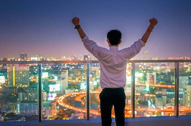istock Businessman on the terrace 513473366