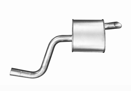 Car Muffler isolated with clipping path