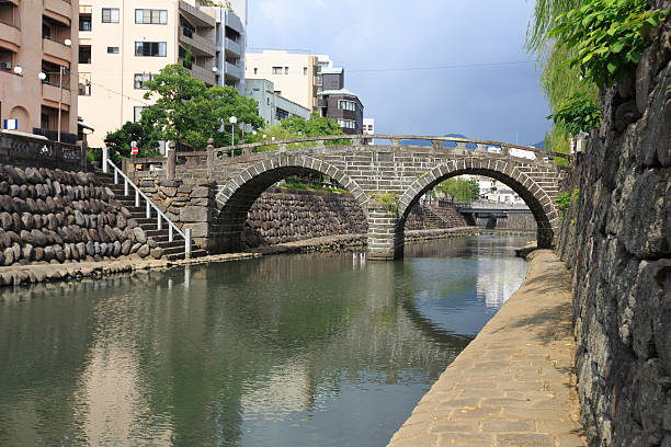 istock Megane Bridge on Nakashima River in Nagasaki, Japan 513474653
