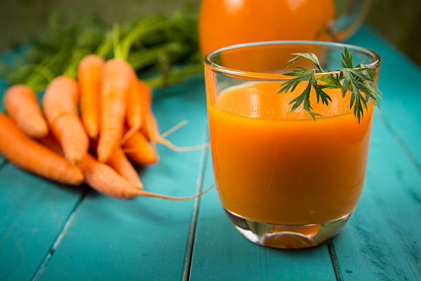 carrot juice stock photo