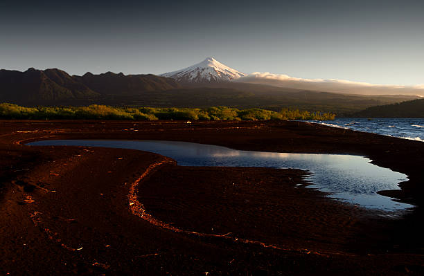 Villarica volcano stock photo