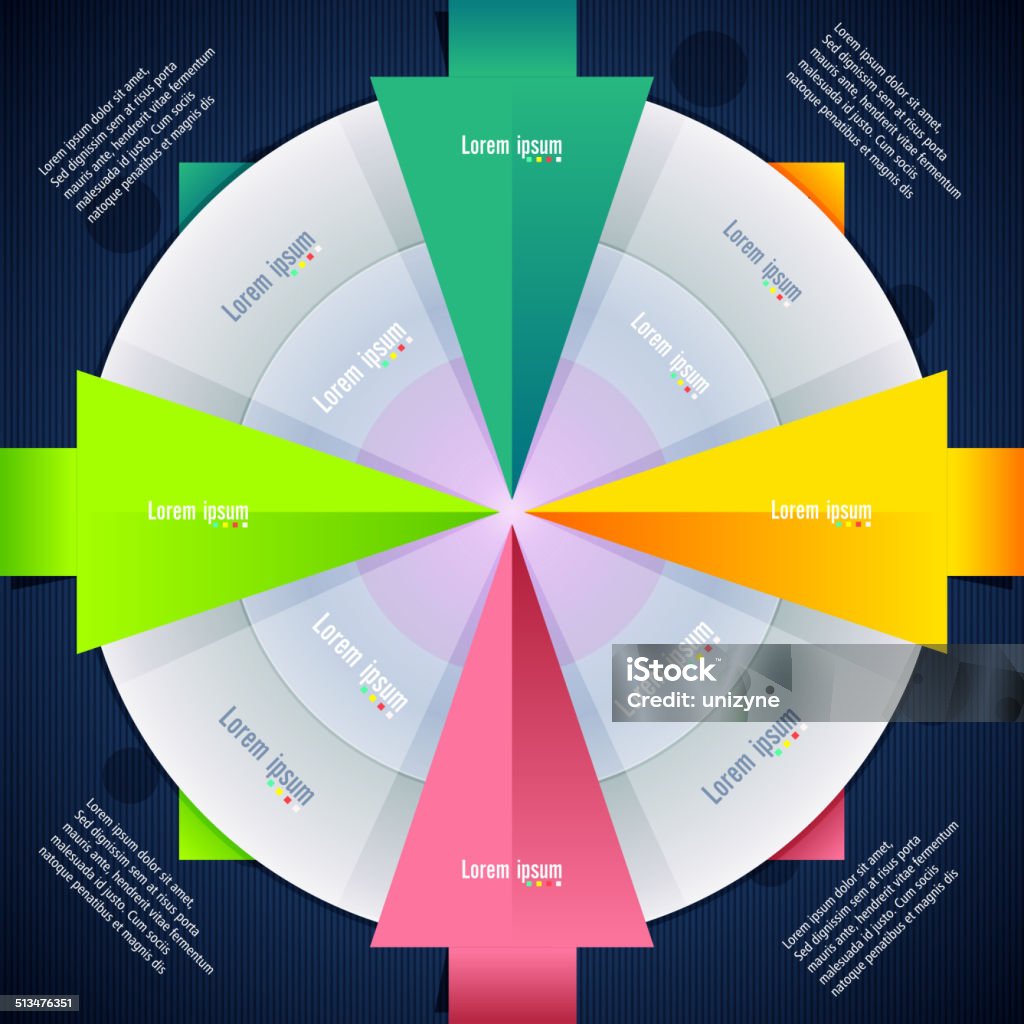 Info graphic fondo con las flechas - arte vectorial de Colorido libre de derechos