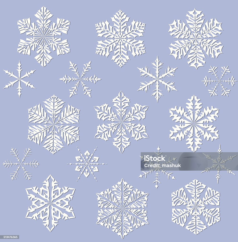 Snowflakes - arte vectorial de Copo de nieve libre de derechos