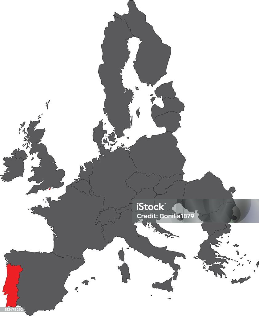 Vetores de Portugal Vermelho Mapa Em Cinza Europa Mapa Vetor e mais imagens  de Europa - Locais geográficos - Europa - Locais geográficos, Ilustração e  Pintura, Mapa - iStock