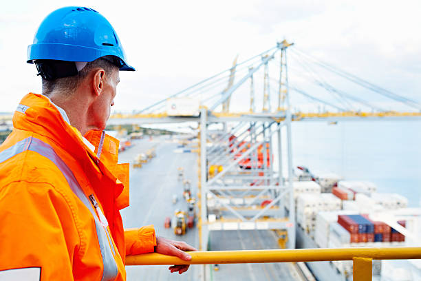 istock He's got a great view of the entire dock 513480404