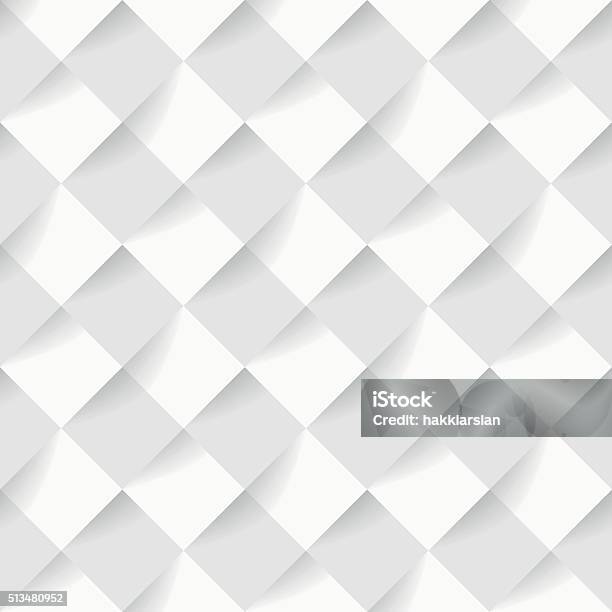 Soft White Square Pattern Wallpaper Background Stock Illustration -  Download Image Now - Vector, Geometric Shape, Gray Color - iStock