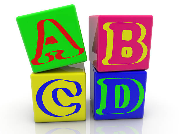 istock Toy cubes with inscription A,B,C,D 513481858
