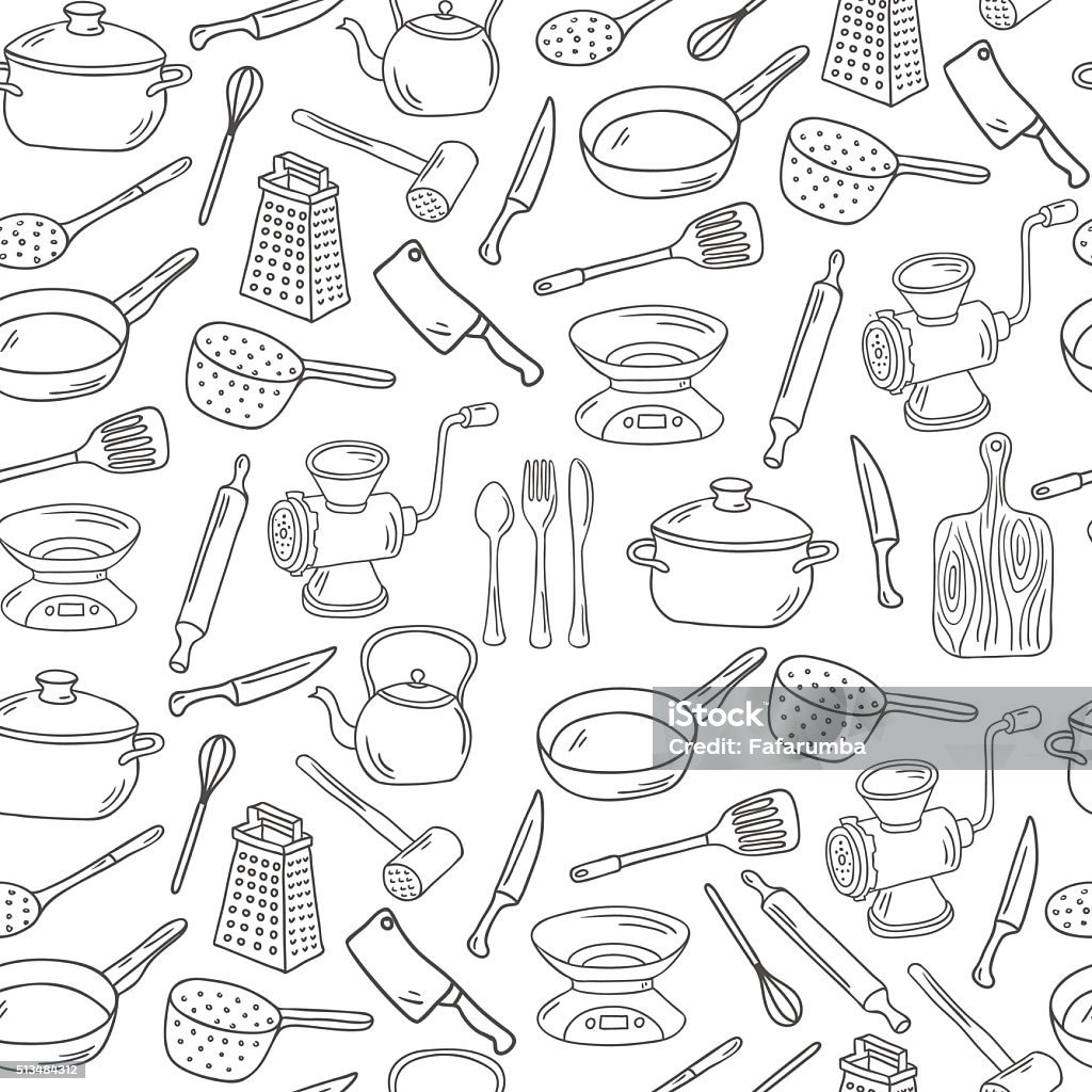 Top 50 mẫu vẽ dụng cụ nhà bếp đẹp nhất