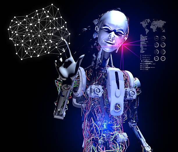 istock Smart Cyborg showing Social Media Links 513485758