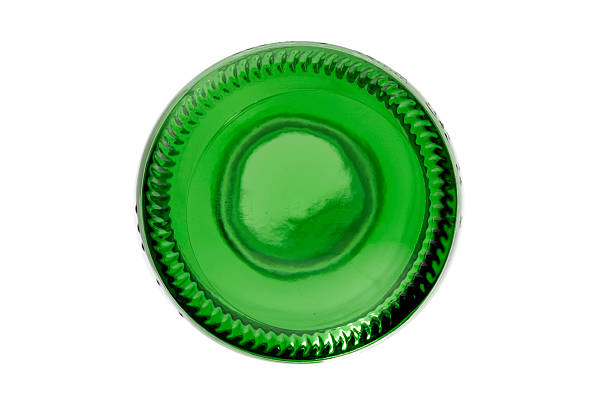the bottom of the bottle on white background
