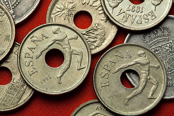 istock Coins of Spain. Discus thrower 513488814