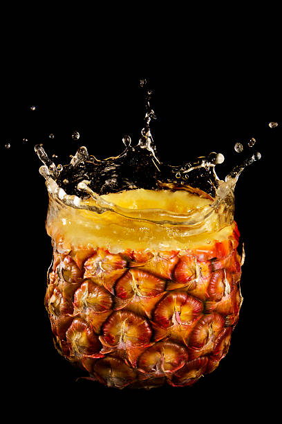 Pineapple splash stock photo