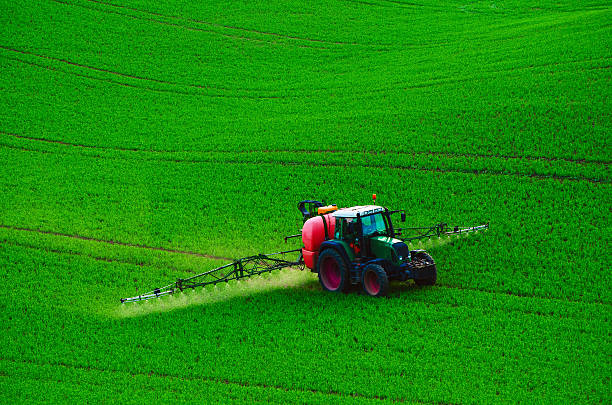 istock Farm machinery spraying insecticide 513489268