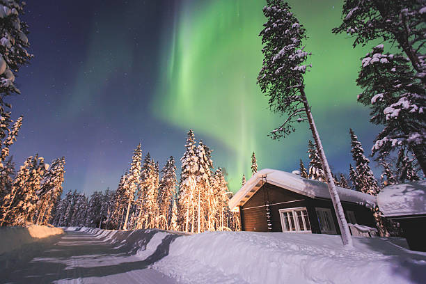 istock Massive vibrant Aurora Borealis Northern Lights in Lapland, Norway 513491084