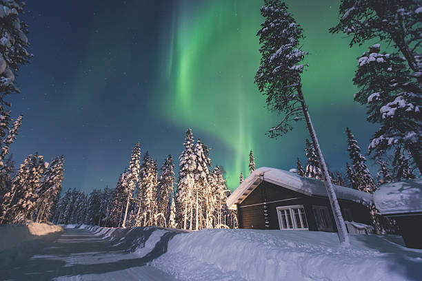 istock Massive vibrant Aurora Borealis Northern Lights in Lapland, Norway 513491580