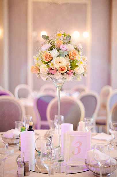 istock Beautiful floral bouquet on a wedding table 513493758