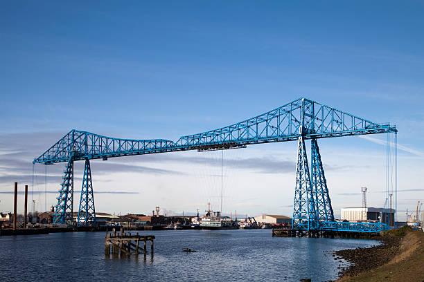 Transporter Bridge, Middlesbrough The transporter bridge at Middlesbrough, Teesside teesside northeast england stock pictures, royalty-free photos & images