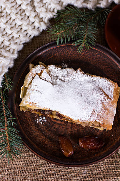 istock Apple strudel, apple pie and a cup of coffee 513497702