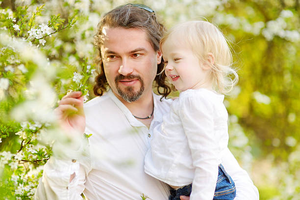 istock Father and toddler girl having fun at spring 513498926