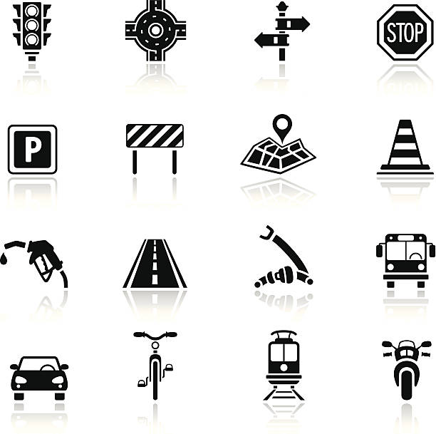 der icon-set - electric train illustrations stock-grafiken, -clipart, -cartoons und -symbole