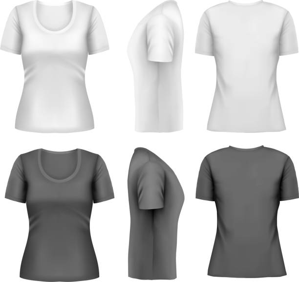 istock Set of colorful female t-shirts. Vector 513502103