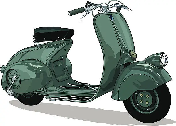 Vector illustration of Italian vintage scooter