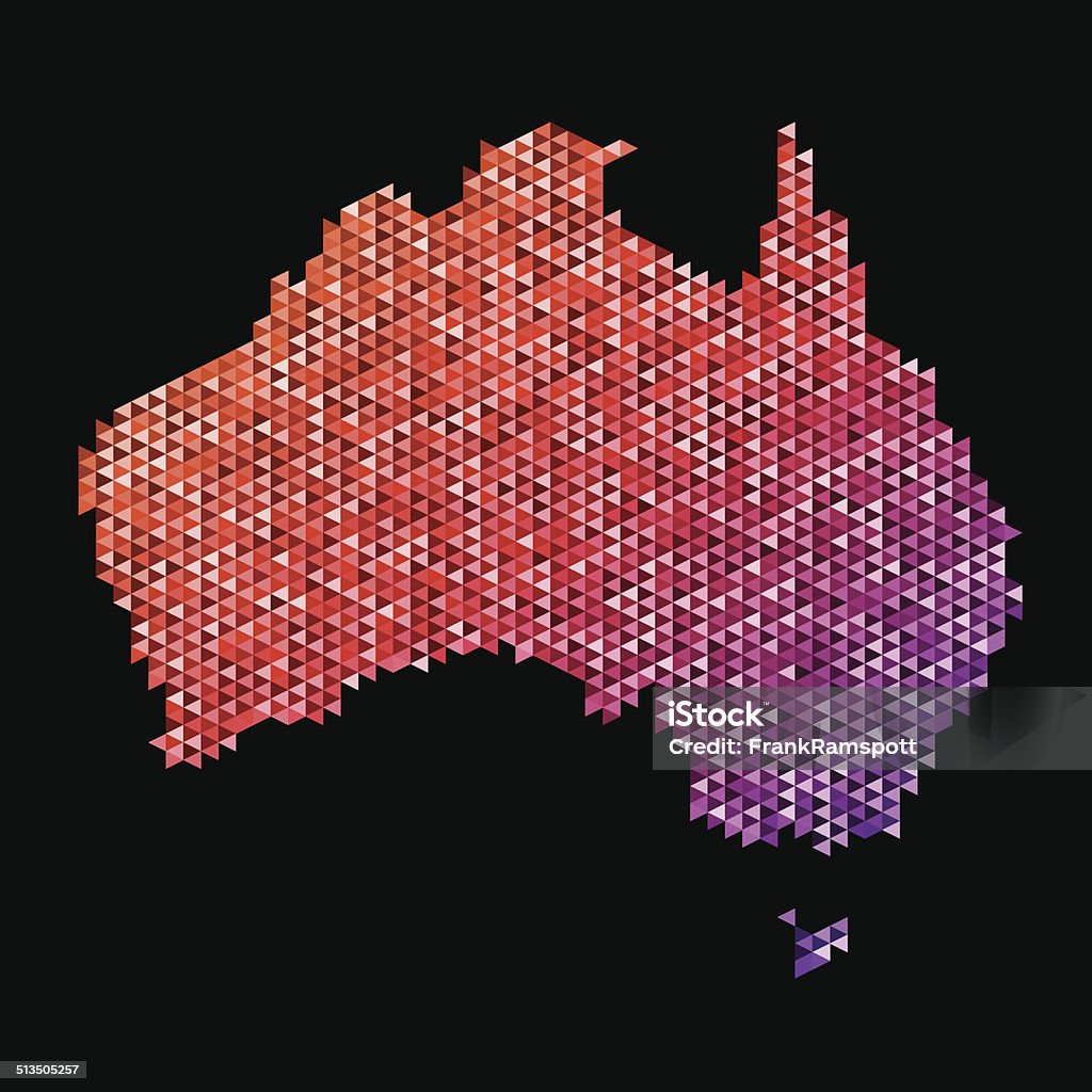 Australia Map Triangle Pattern Orange Stock Illustration - Download ...