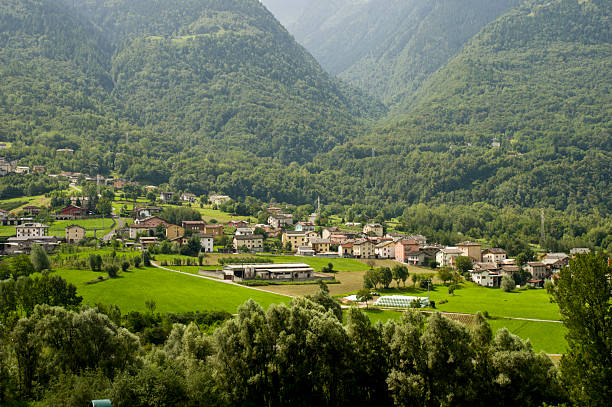 Valtellina landscape Valtellina valley landscape of the country with a view
