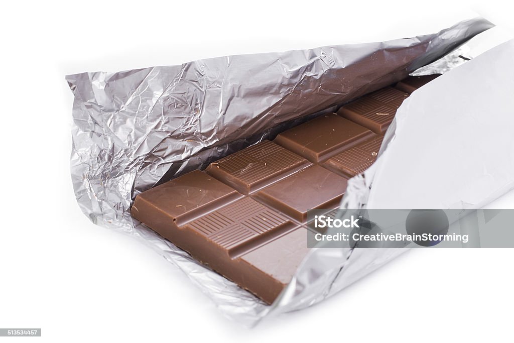 Chocolate isolated on white background Aluminum Stock Photo